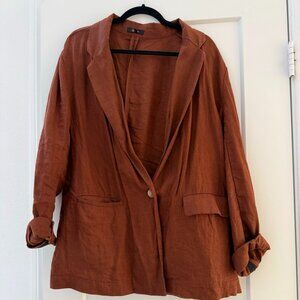 Relaxed Linen Blazer